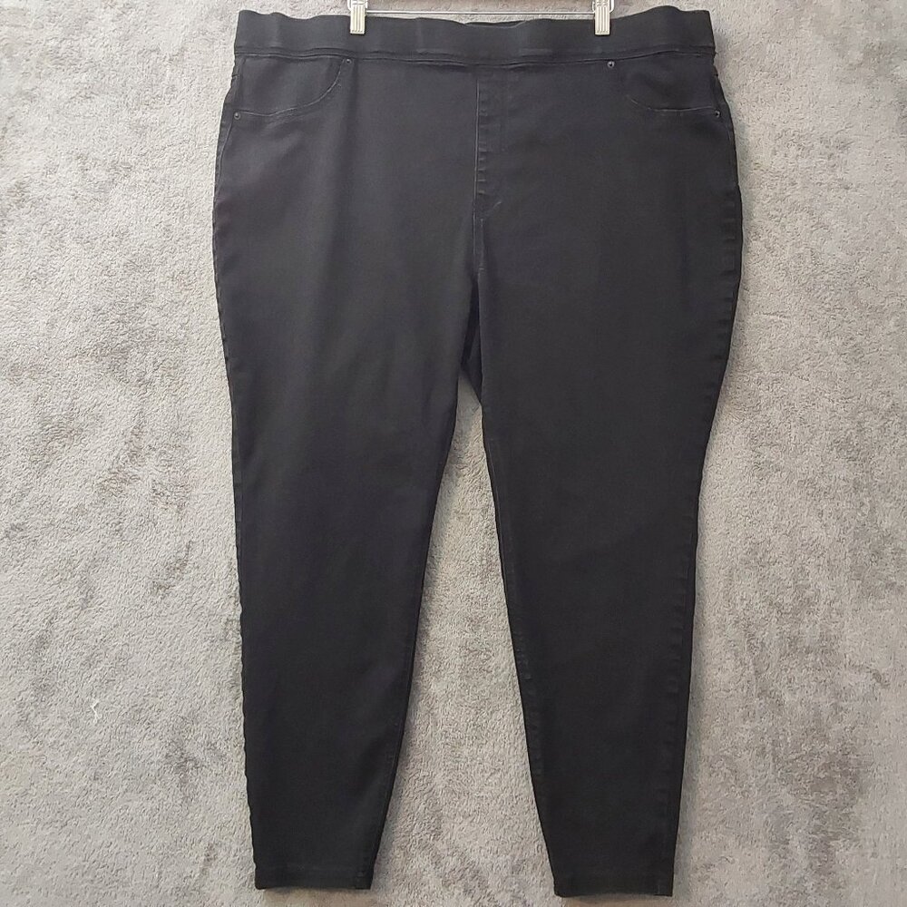 Terra & Sky Black Plus Size 3X (24W-26W) Stretch Jeggings Pants